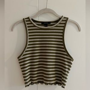 green stripe crop top